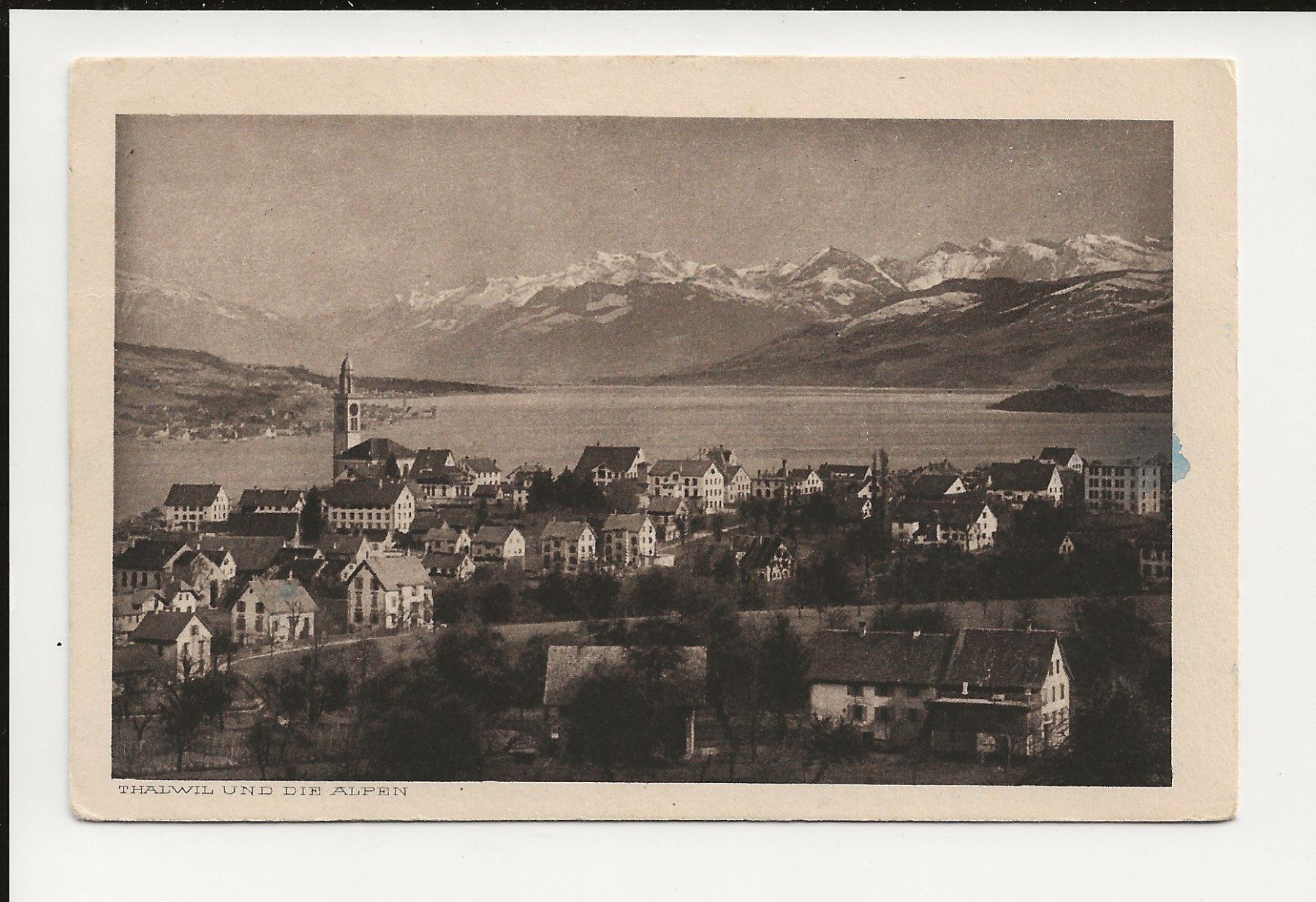 Ansichtskarten: AK ca.1920 Thalwil mit Alpen ZH – Gebraucht aus Greifensee von 315WDO