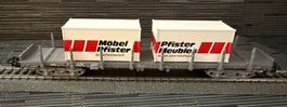 Märklin H0 SBB Flachwagen Möbel Pfister, wie neu