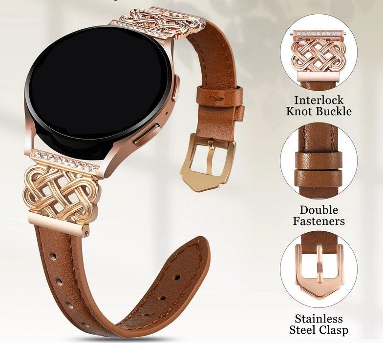 Armbänder & -reifen: Armband Bracelet Vintage & Leder für Galaxy Watch 5 6 7 – Neu und originalverpackt aus Lausanne von WATCH-WORLD 1