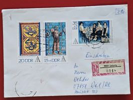 DDR MUSEEN BERLIN GEMÄLDE MAX LINGNER R-BRIEF LEIPZIG 1972