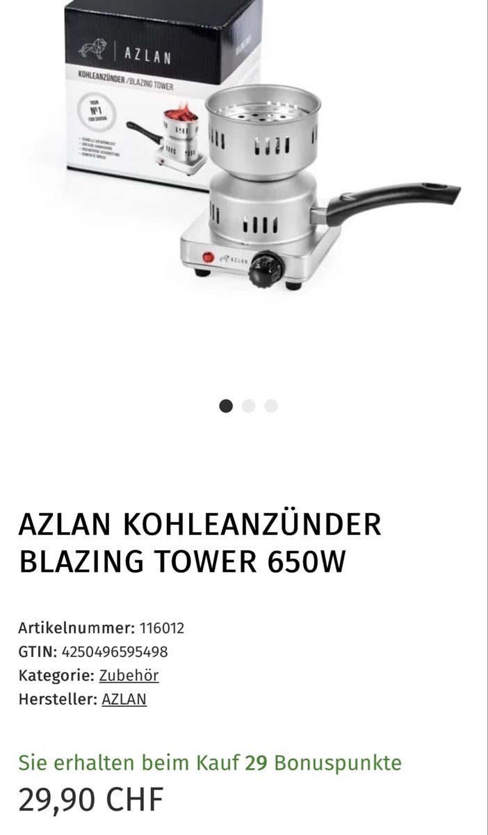 Cappe di aspirazione: AZLAN KOHLEANZÜNDER – Nuovo e nell'imballaggio originale da Seengen venduto da michel.seibt 1