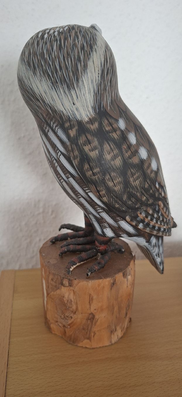 Statuette: Holzfigur Eule handgeschnitzt  – Usato da Riehen venduto da Steinbock1970 1