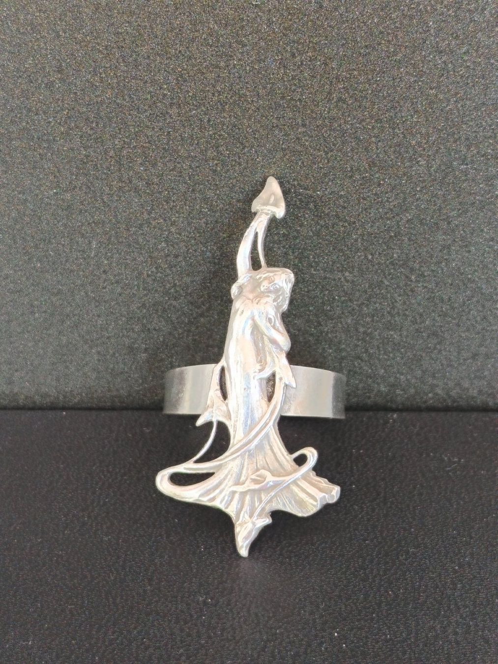 Anelli: Statement Ring Jugendstilmotiv Band Silber – Usato da Zürich venduto da Tanteemma369 9