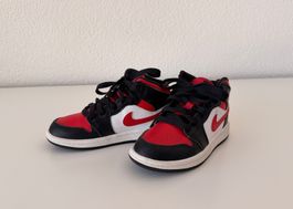 Nike Air Jordan 1 Mid Kids – "Bred Toe" – Gr. 27.5