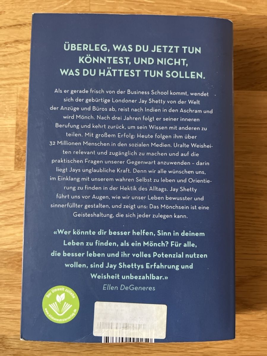 Livres: Jay Shetty Buch "Das Think Like A Monk Prinzip" – D'occasion à Basel par clembou 1