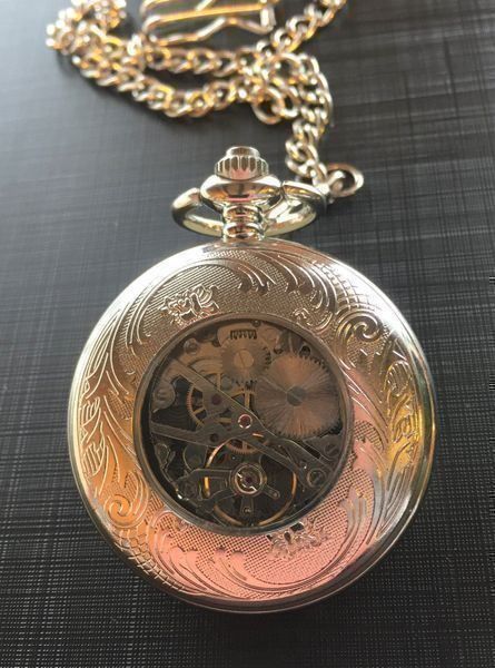 Orologi: Taschenuhr mechanisch Metall versilbert – Nuovo e nell'imballaggio originale da Burgdorf venduto da XJ6 1