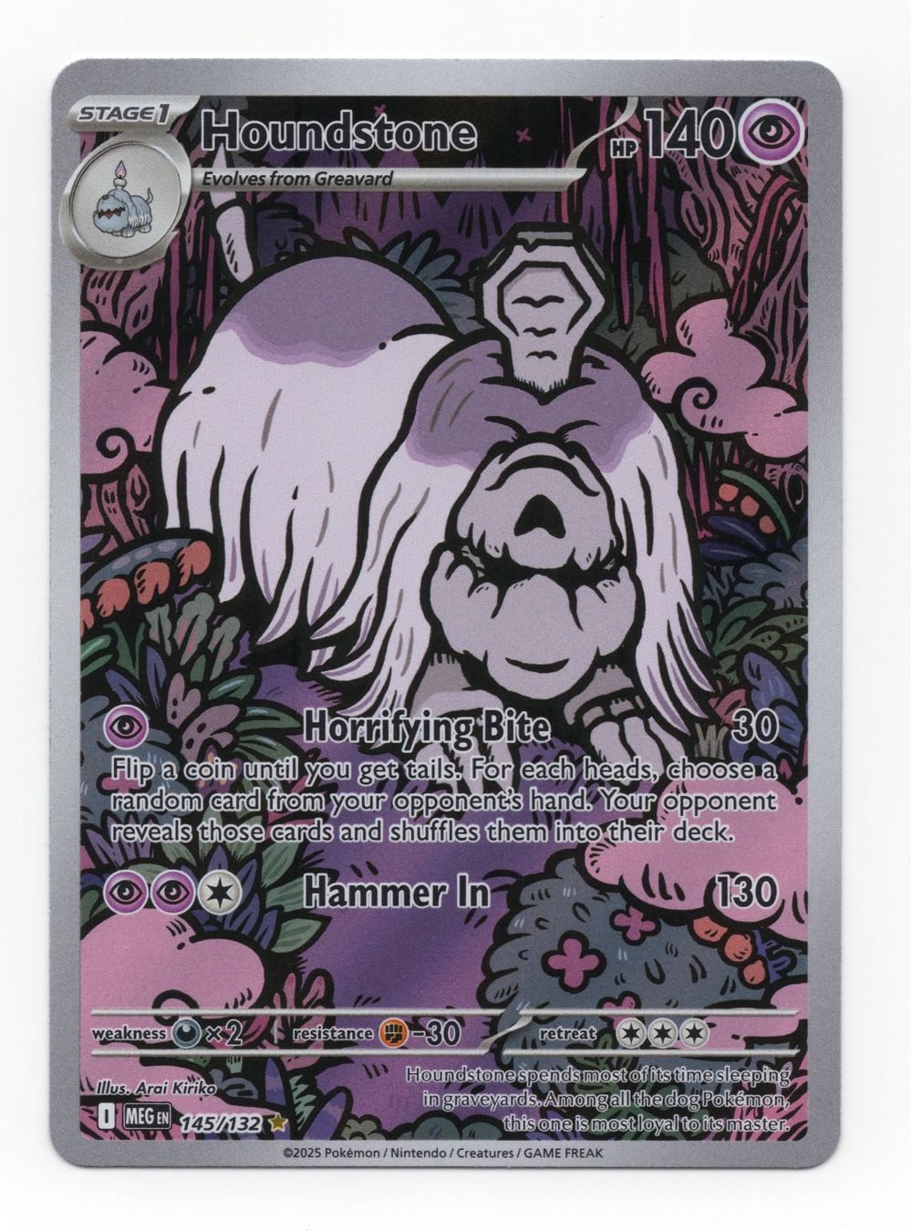 Pokémon Carte collezionabili: Houndstone 145/132 Illustration Rare Mega Evolution Englisch – Nuovo (secondo la descrizione) da Oberglatt ZH venduto da DSGS37