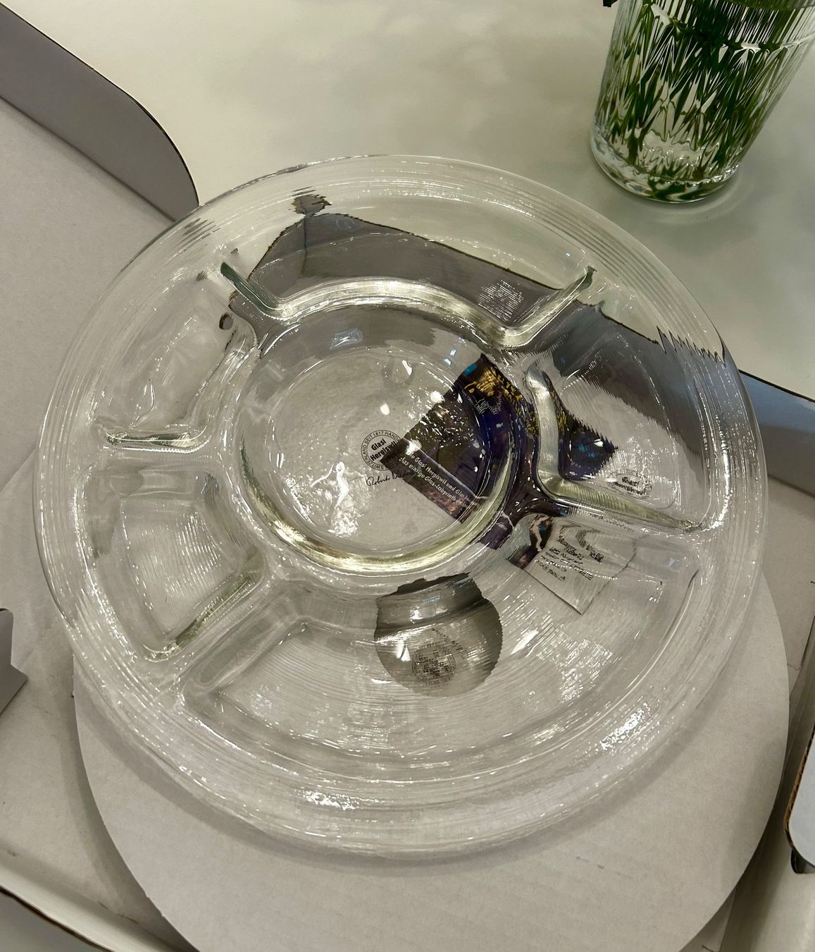 Glasi Hergiswil Piatti: Glasi Hergiswil Fondue Teller NEU – Nuovo e nell'imballaggio originale da Klingnau venduto da martinak79 1