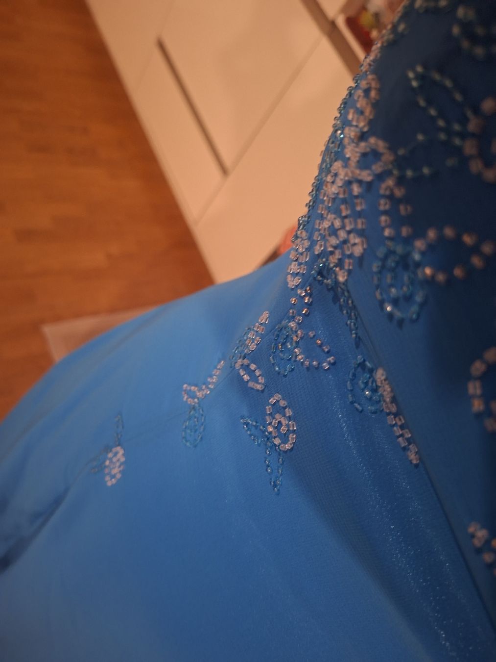 Vestiti: Robe longue bleue à bretelles perlée taille S – Usato da Zürich venduto da skl_6nxg 3