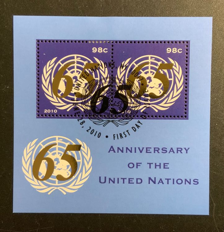 UNO NY 2010 mit ET: Block zu 65 Jahren der UNO. | Kaufen auf Ricardo