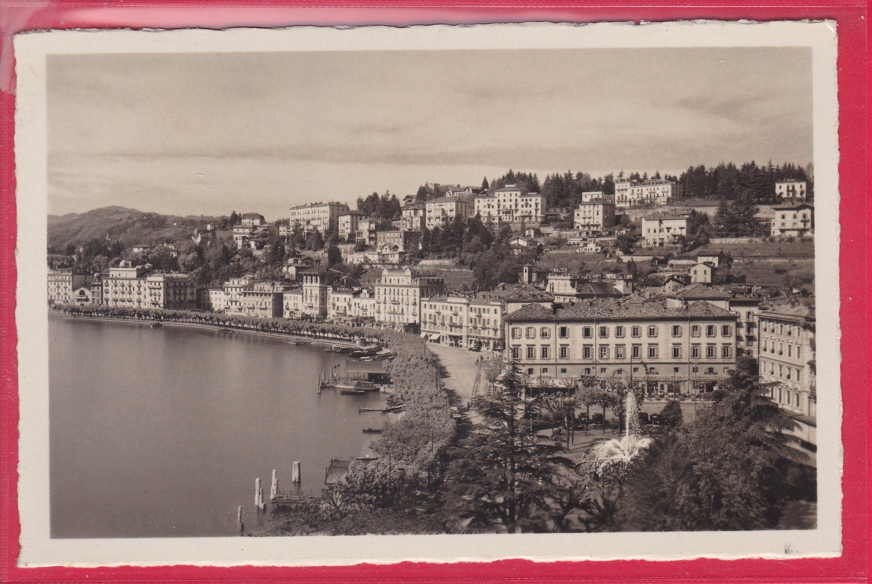 Cartoline postali: LUGANO, QUAI, 19.5.1934 – Usato da Oberrieden venduto da Gebirgsstelze