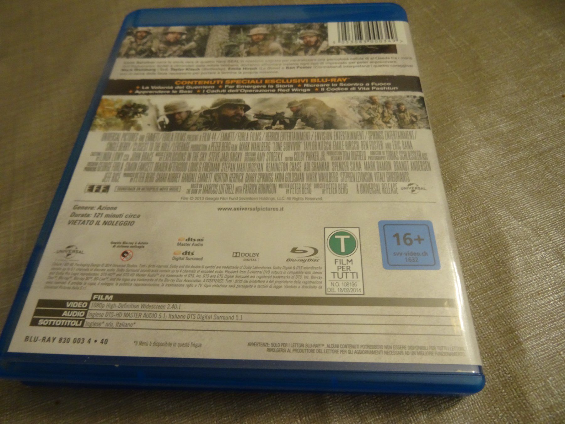 Tutti i DVDs: Lone Survivor - Blu-Ray  ENGLISCH ITALIENISCH – Usato da Olten venduto da Disc-Verkauf 2