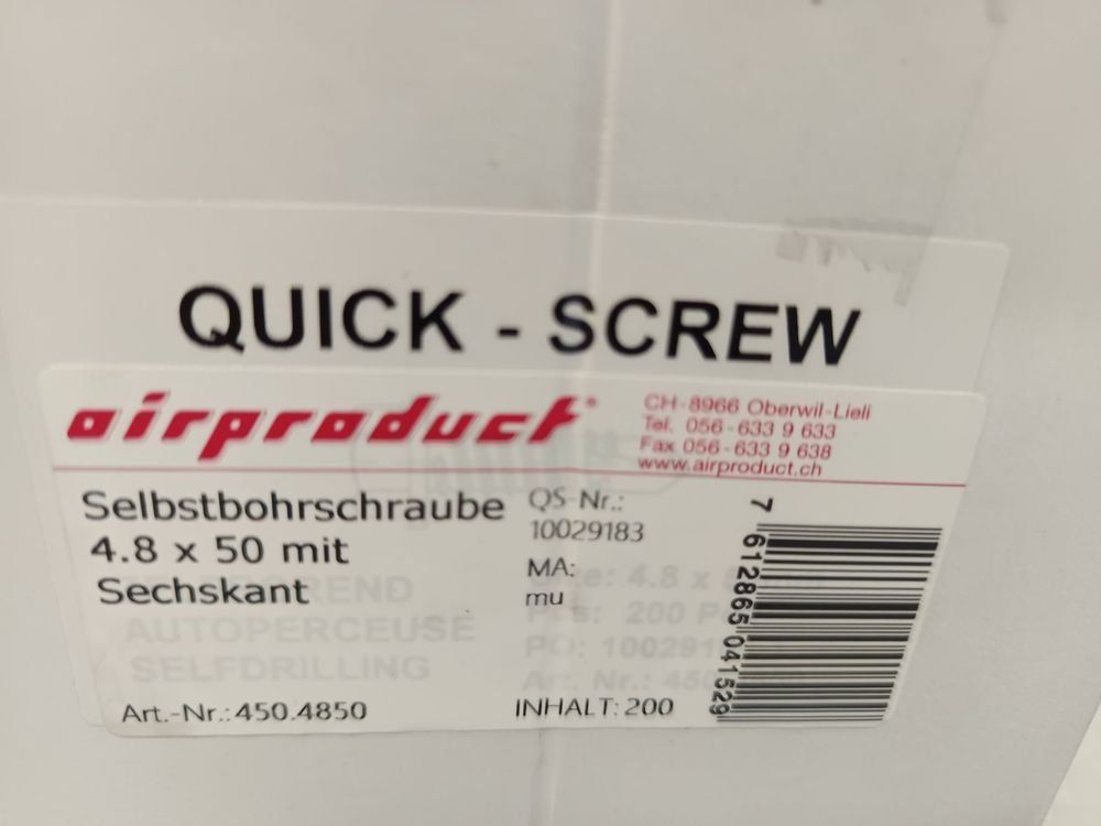 Alle Werkzeuge: 1200St. Selbstbohrschrauben 4.8x50 – Neu und originalverpackt aus Buchs SG von sem_vd5r 1