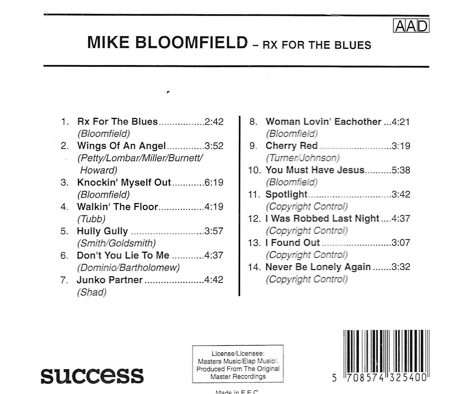 CDs: Mike Bloomfield - Rx For The Blues – Gebraucht aus Savagnier von Ne2065 1