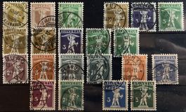 1907-1930, Alle Tellknaben auf glattem Papier, SBK 91 Fr.