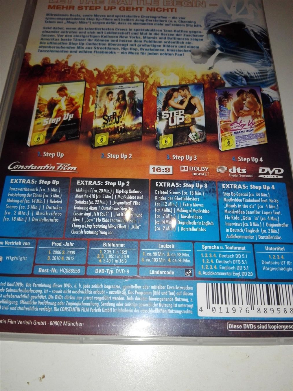 Alle DVDs: Step Up - Collection (1-4)            > DE & EN <    4-DVD's – Gebraucht aus St. Gallen von elkapone 4