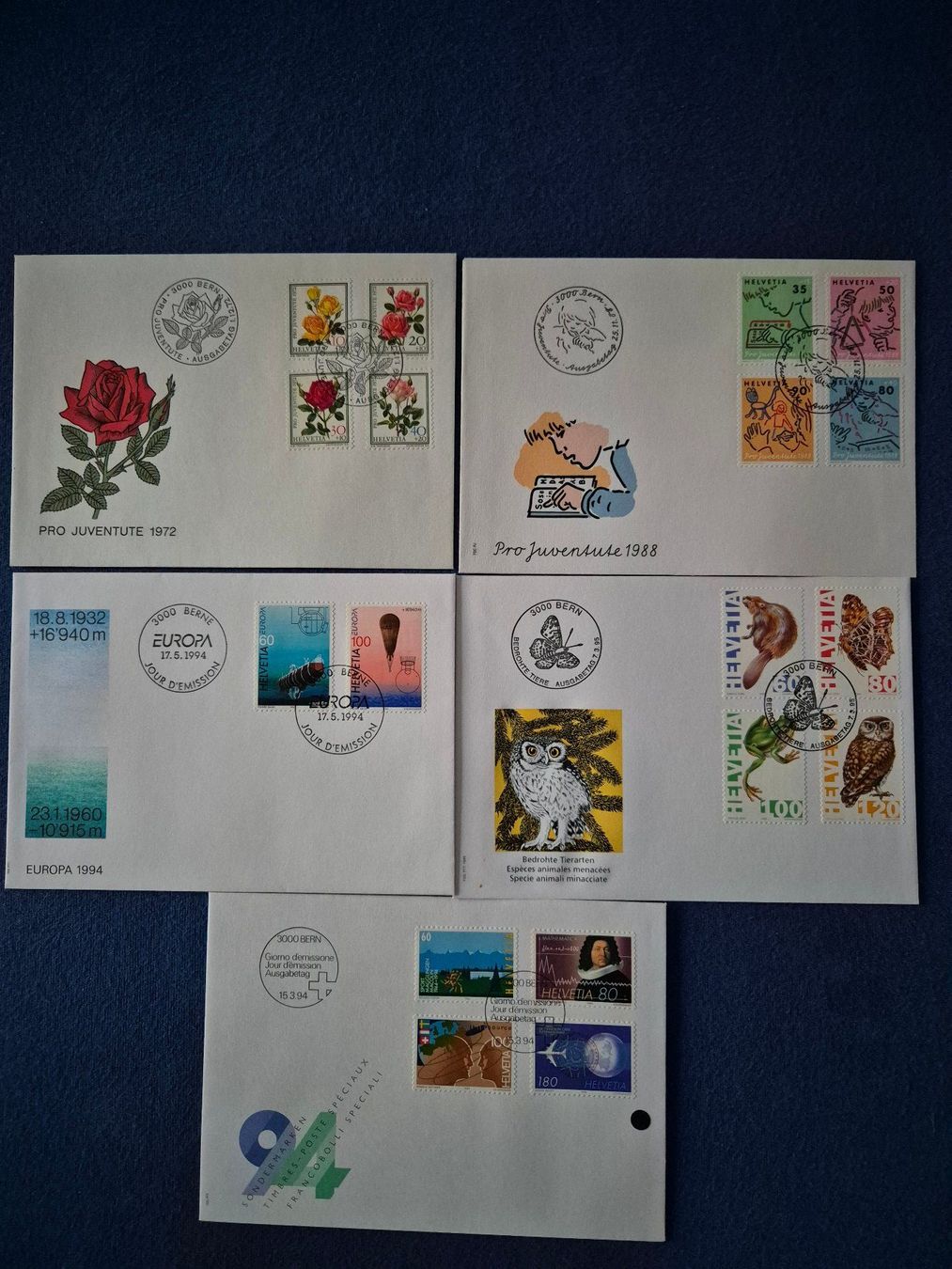 Alle Briefmarken: Ersttagsbriefe CH – Gebraucht aus Steinhausen von Scrashel