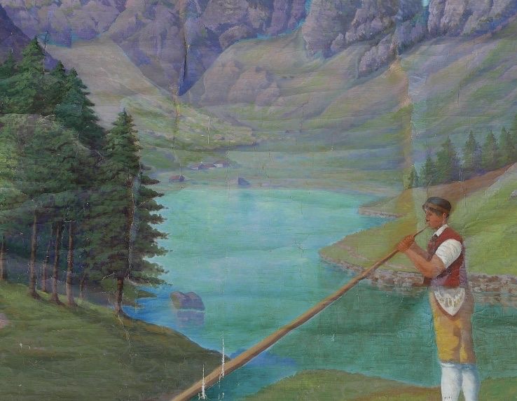 Dipinti: Seealpsee mit Rossmad ca 1900-1920 – Difettoso da Wolfhalden venduto da SecondAntique 4