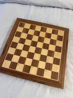 Holz-Schachspiel klappbar mit Figuren  Manor