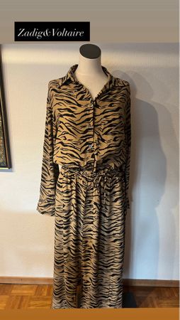 Zadig&Voltaire Robe Imprimée Tigre T.S Superbe pour l'été!
