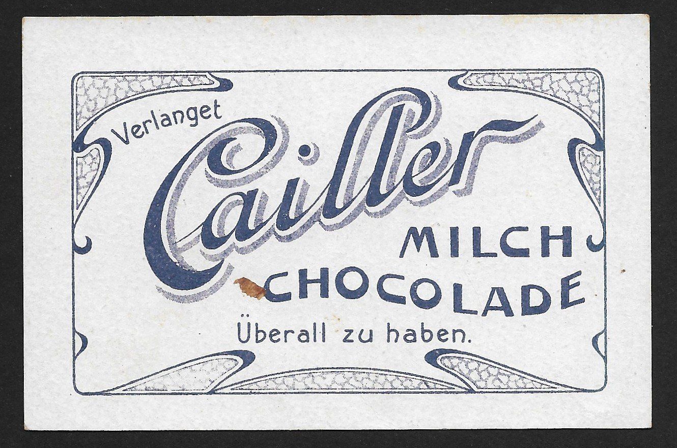 Carte collezionabili: Cailler Milch Chocolade : Château de Chillon (1920s) – Usato da Genève venduto da Brindisina2019 1