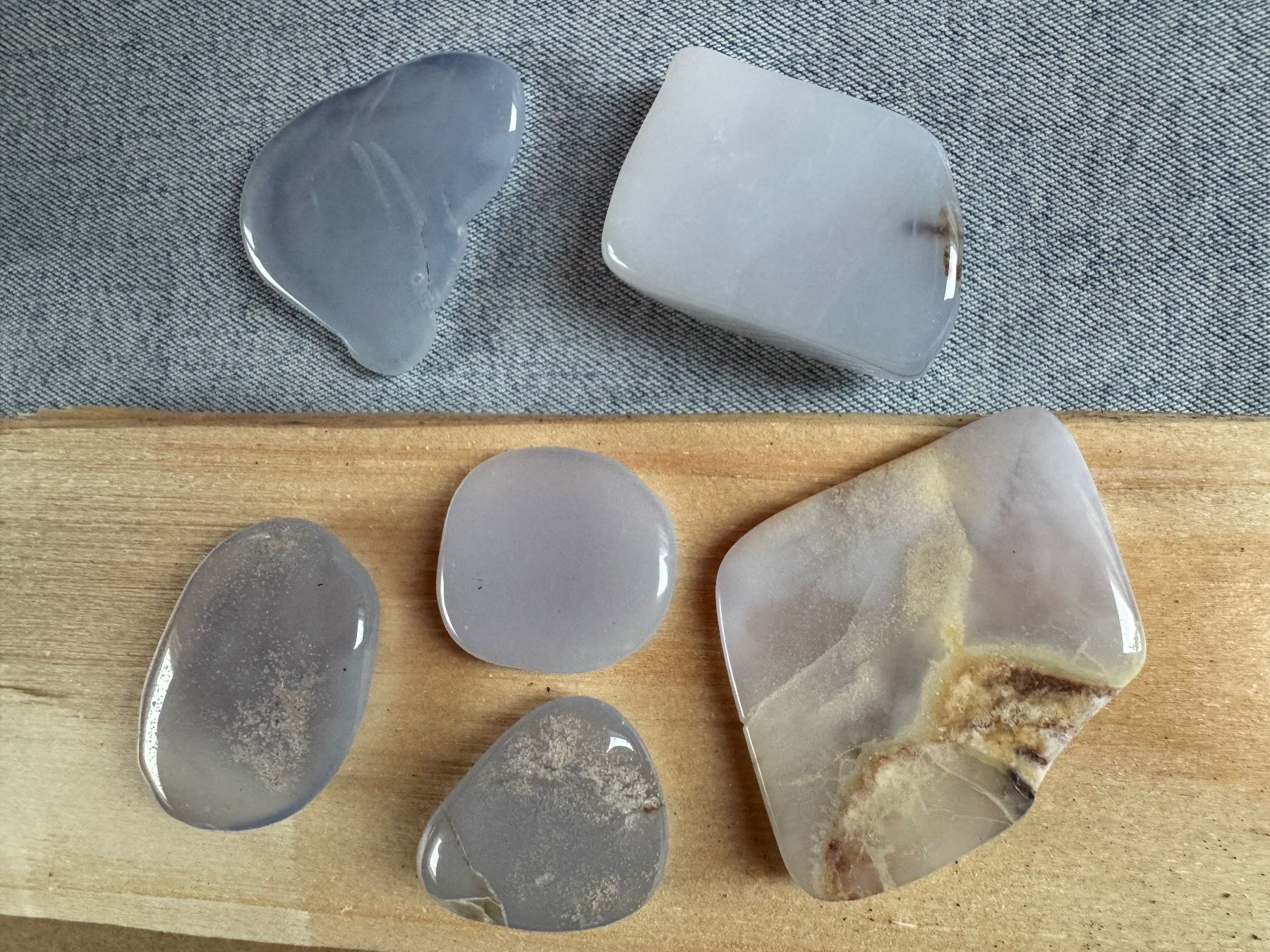 Edelsteine: Calzedon.    Scheiben  top Sammlung.  wunderschön poliert – Neu und originalverpackt aus Leuggern von gemshow 4