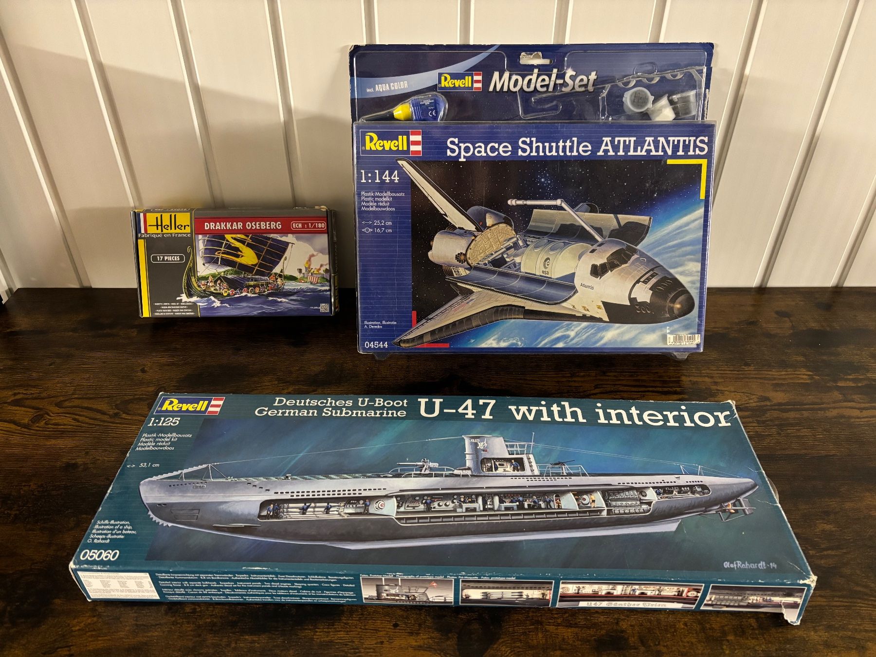 Kit di modellismo & Modellini statici: Modellbau Set: U-Boot U-47, Atlantis & Wikinger – Usato da Kleinwangen venduto da aym_9m68