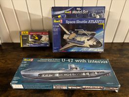 Modellbau Set: U-Boot U-47, Atlantis & Wikinger