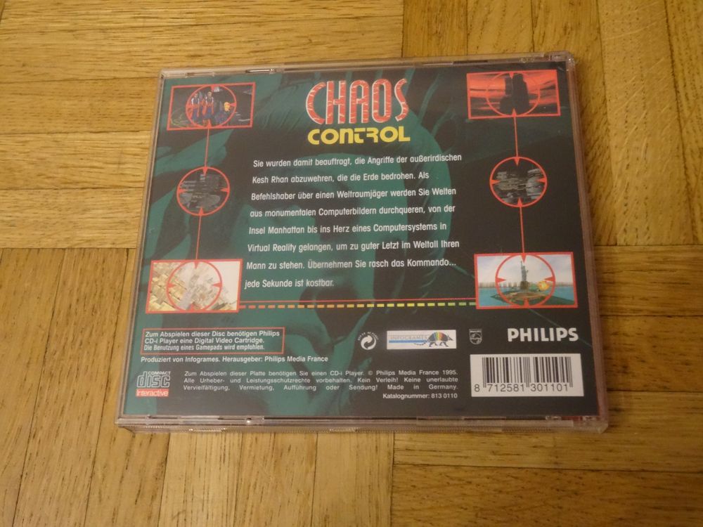 Jeu Vidéo Chaos Control Pour Philips CD-i - Version Française - Très Bon état Avec Boîtier Complet