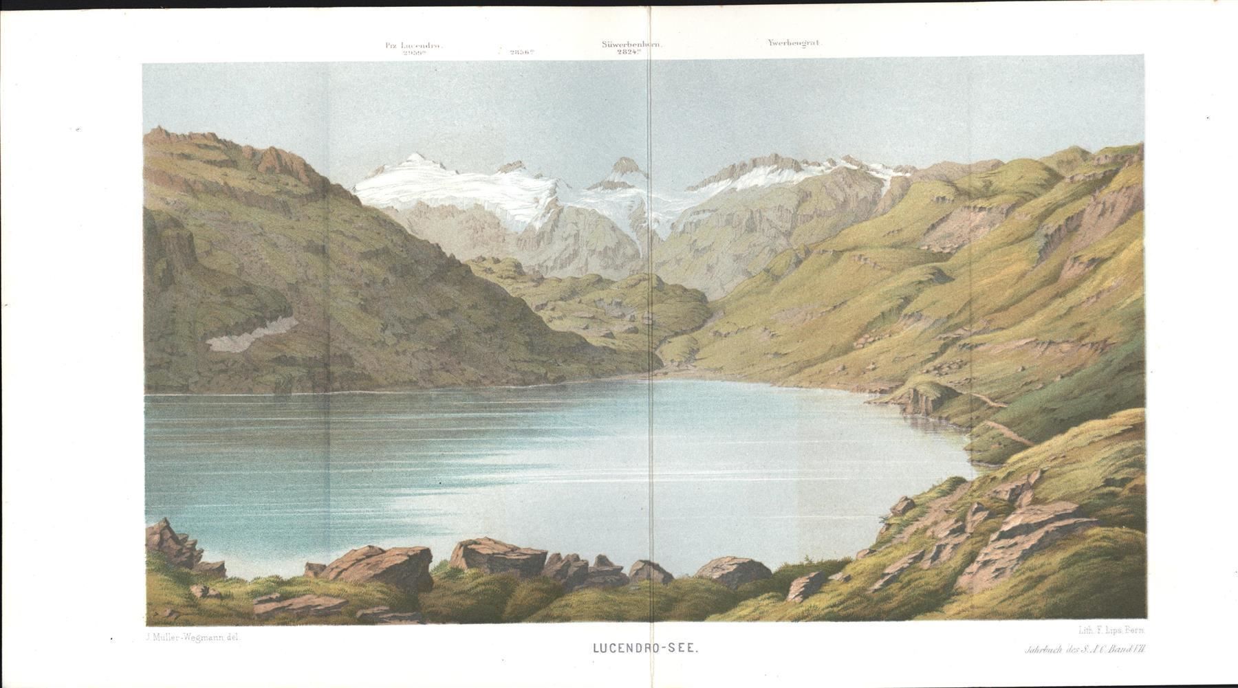 Incisioni: Lucendro-See Tonlithographie – Usato da Rafz venduto da Helvet32