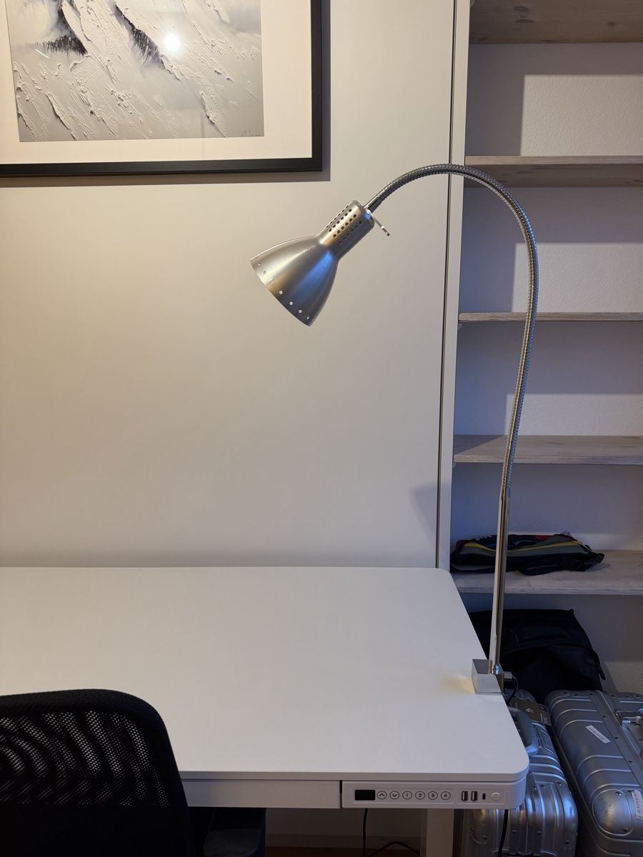 Lampes: Klemmleuchte silber mit flexiblem Arm – D'occasion à Allenwinden par Ald1985 2