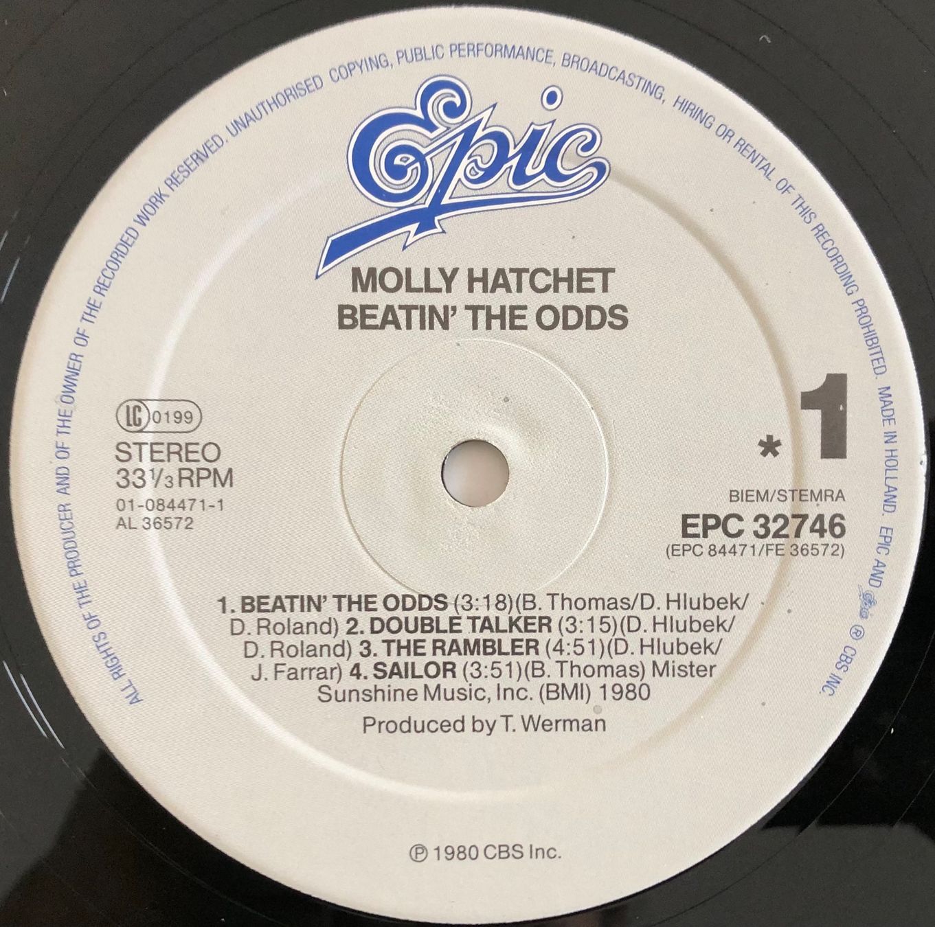 Schallplatten: MOLLY HATCHET - BEATIN' THE ODDS – Gebraucht aus Poliez-Pittet von Newtown-Records 3