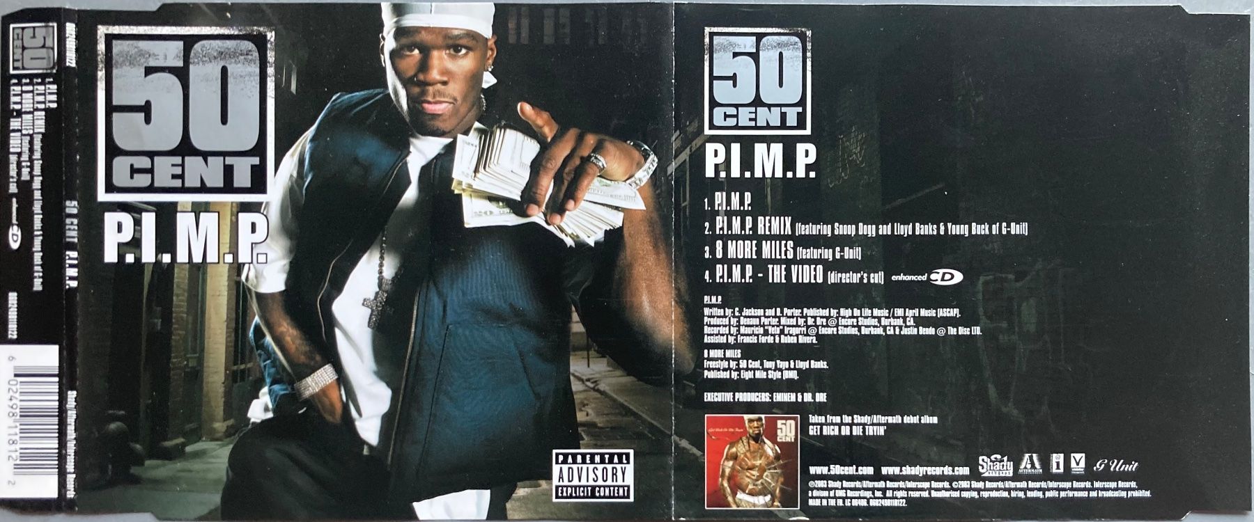 CDs: 50 CENT - P.I.M.P – Gebraucht aus Poliez-Pittet von Newtown-Records