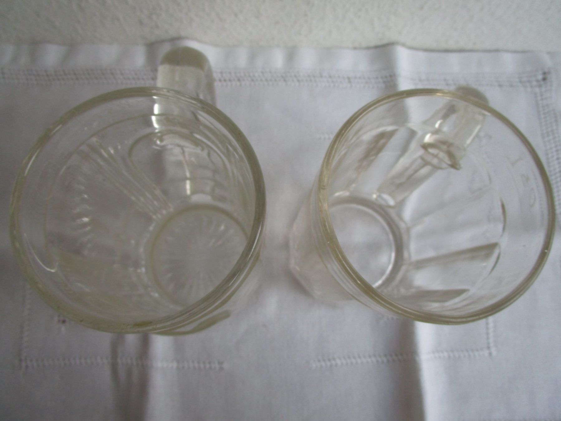Bicchieri: 2 alte Bierkrüge, geeicht 0.5 L, ca. 1940 – Usato da Binningen venduto da mondoantico 3