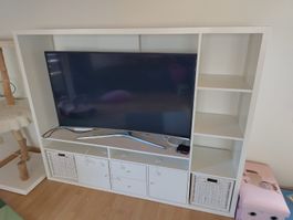 TV Wandregal weiss mit Stauraum gebraucht ohne TV von Ikea