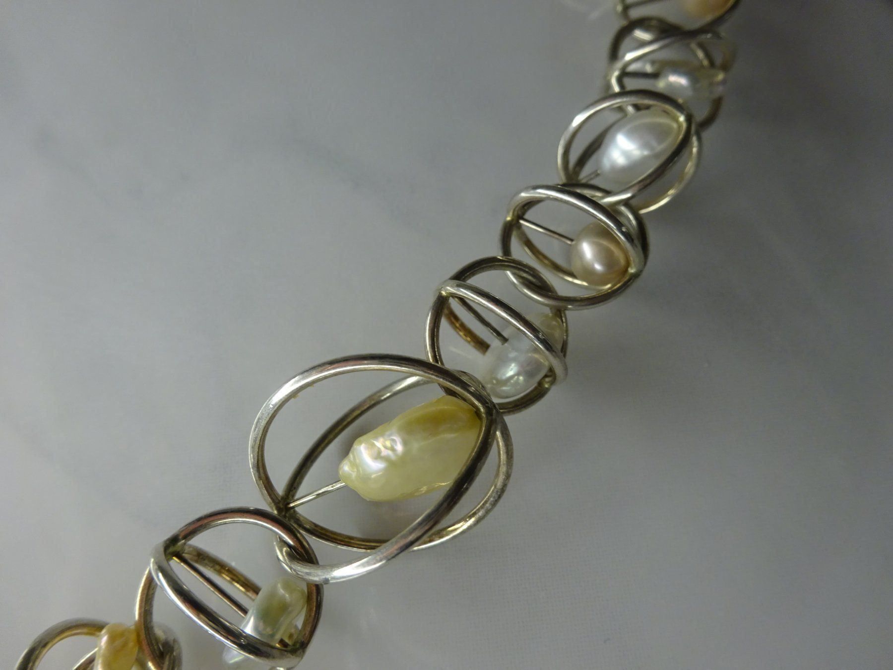 Catenine: Moderne Perlen Kette / 925 – Usato da Esslingen venduto da FetteSchnecke 2
