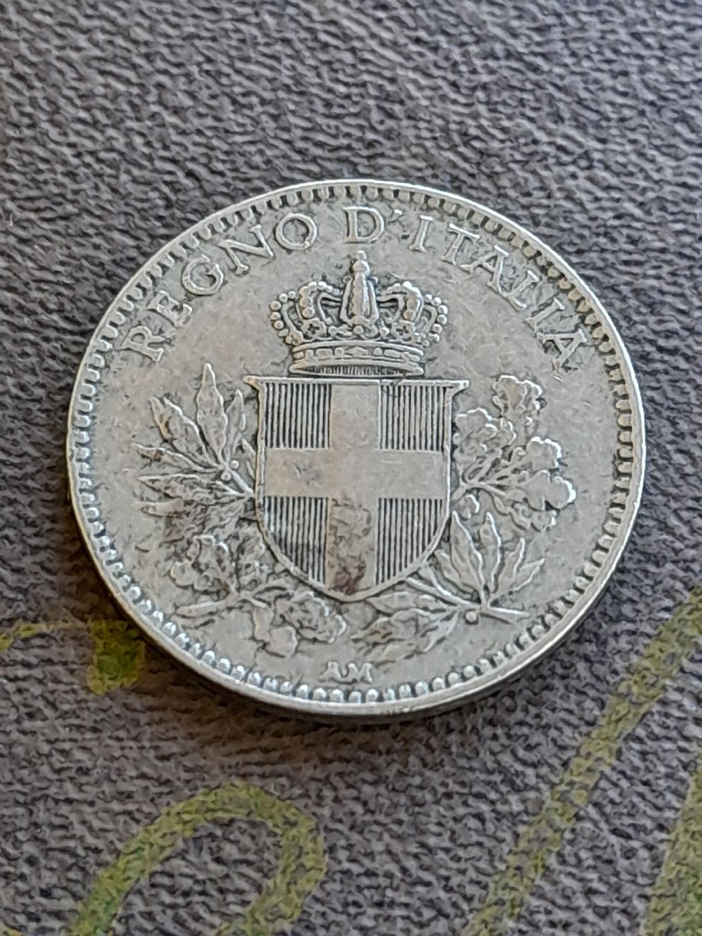 Alle Münzen: 20 Cetesimi 1919 Italien  – Gebraucht aus Basel von Basel_20 1