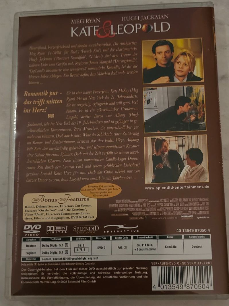 Tutti i DVDs: KATE & LEOPOLD/ DVD – Usato da Geuensee venduto da jes_9xyk 1