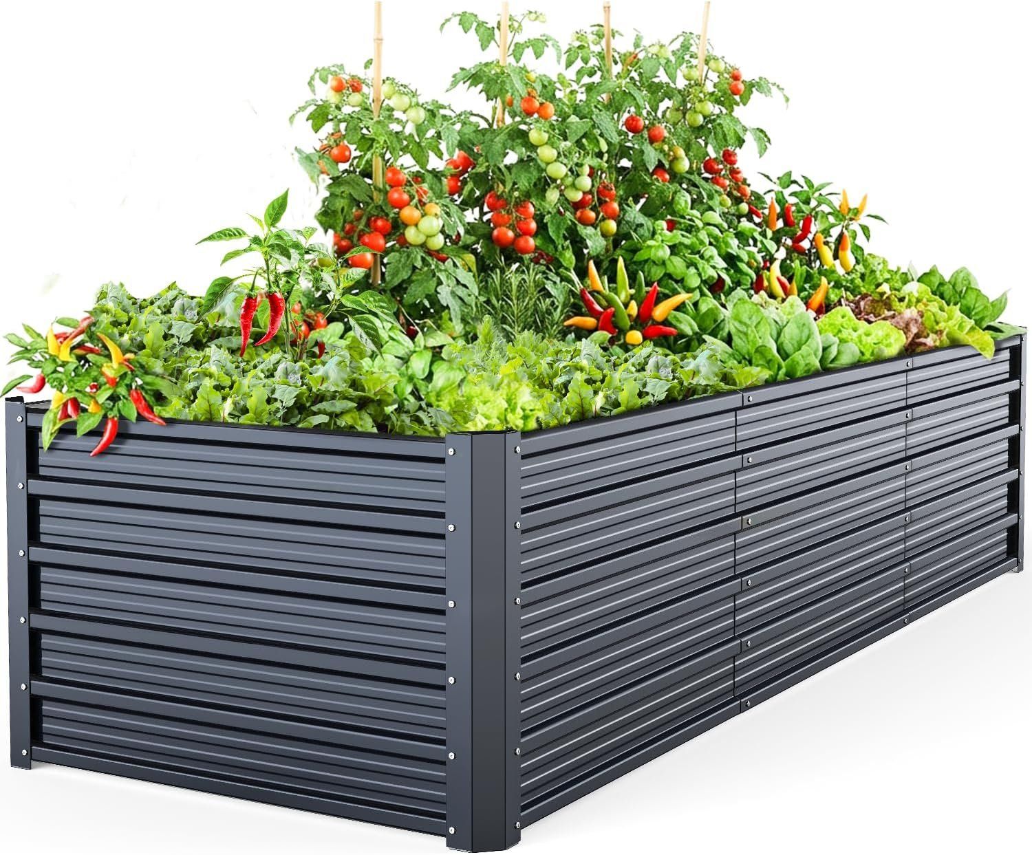Vasi per fiori: Hochbeet Metall 240x90x60 cm Garten Anthrazit – Nuovo e nell'imballaggio originale da Schaffhausen venduto da lou_w76n