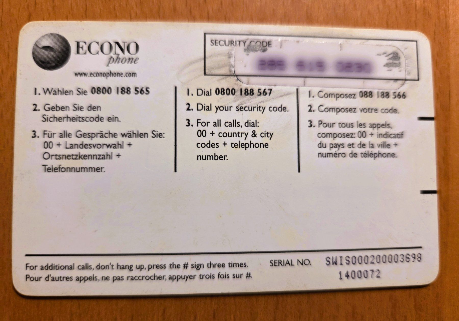Schede telefoniche: PREPAID - SCHWEIZ – Usato da Brüttisellen venduto da Nighttrain 1