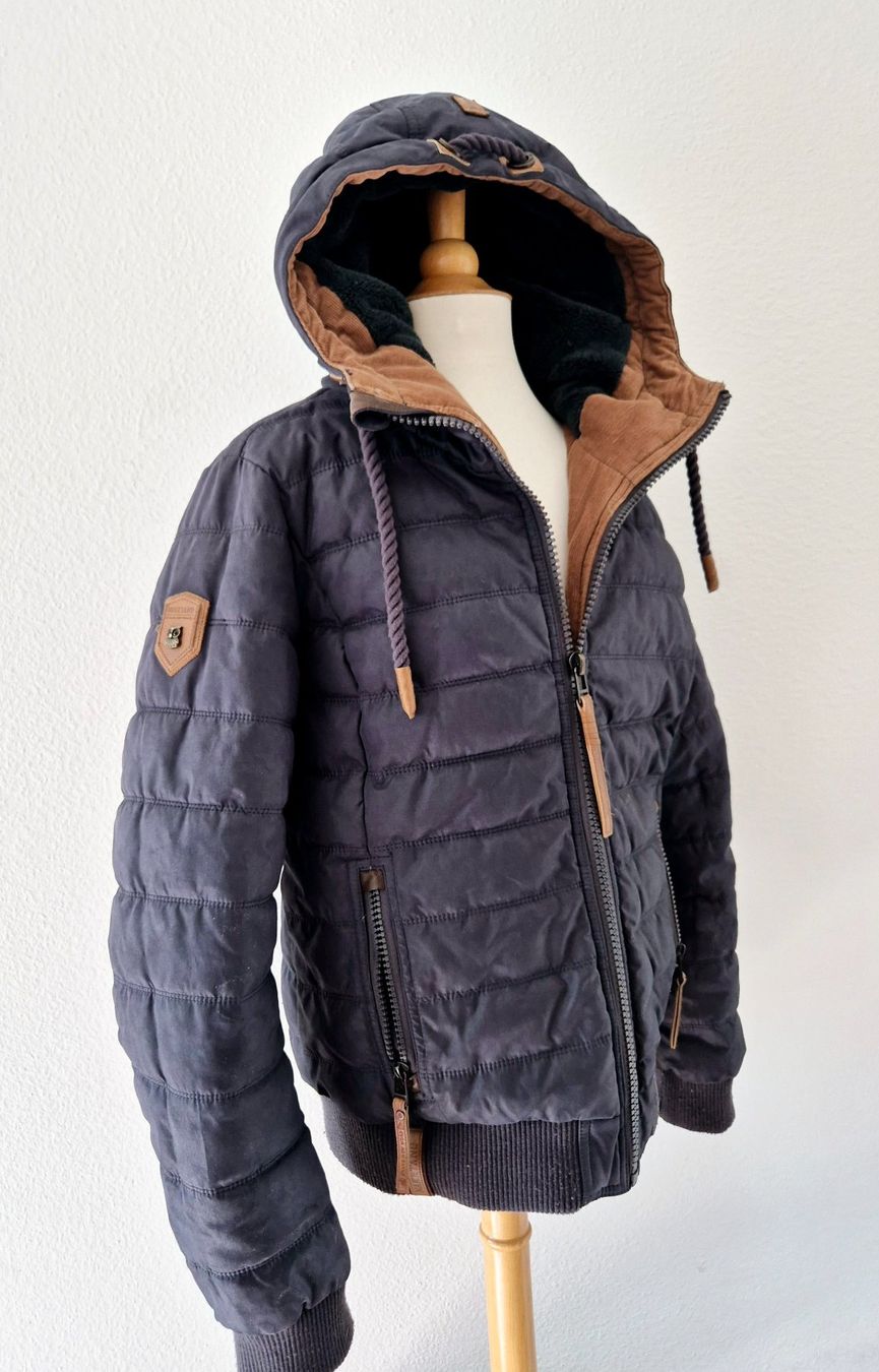 WINTERJACKE JACKE NAKETANO XL 44 46 DUNKELBLAU GEFÜTTERT TOP