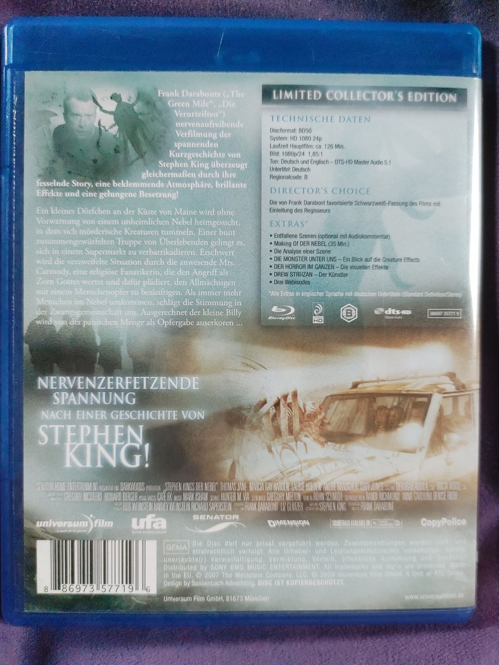 Tutti i DVDs: Der Nebel - Stephen King - Blu Ray – Usato da Ibach venduto da FinrodTaralom 1