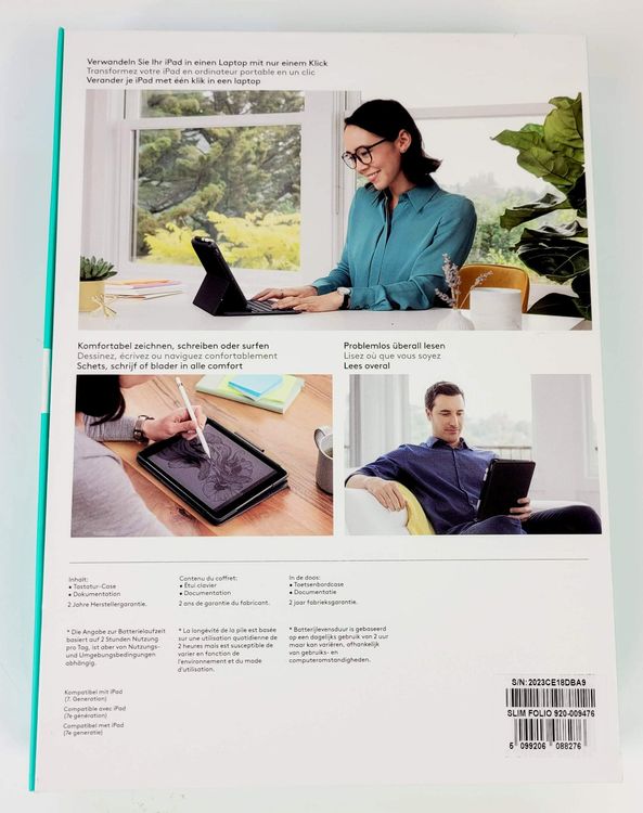 Logitech Slim Folio iPad 7. 8. &  9.Generation / neu & OVP 7
