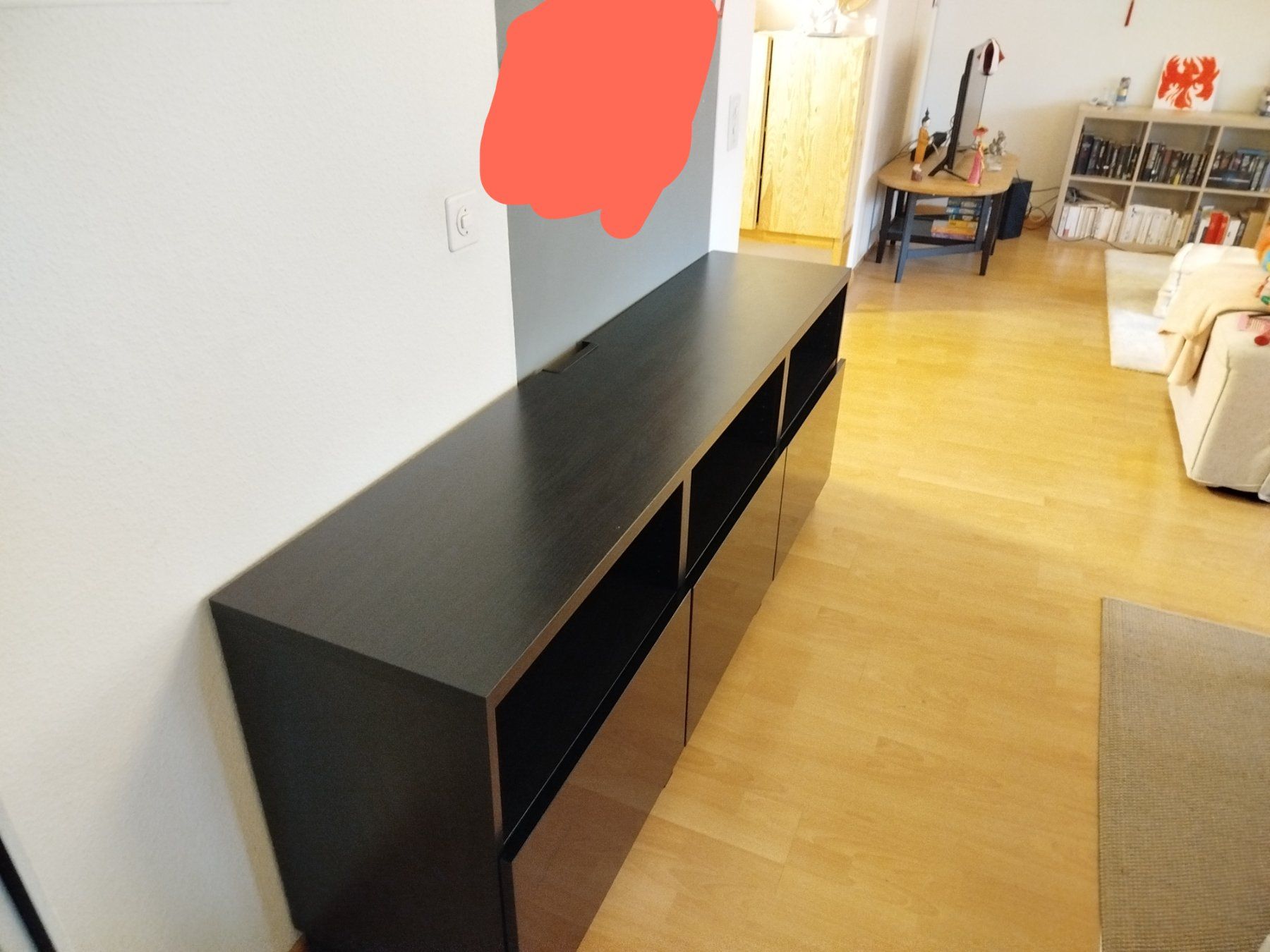Cassettiere: Schwarze TV-Kommode mit 3 geräumigen Schubladen – Usato da Horw venduto da ces_lf82 2