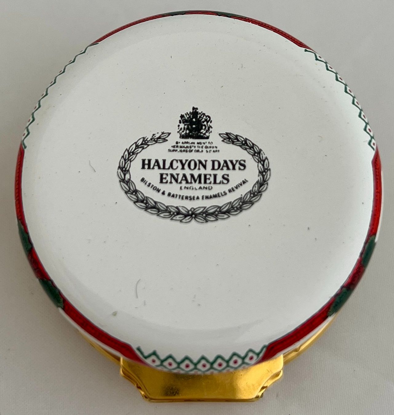 Contenitori & Simili: Halcyon Days Enamels, handbemaltes Weihnachtsdöschen, 1994 – Usato da Zürich venduto da Drahtzug 4