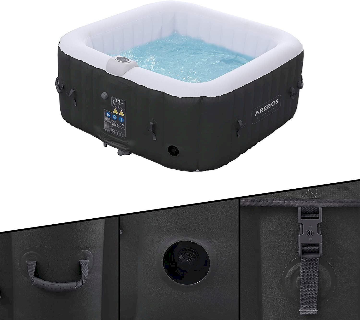 Whirlpool: Arebos Florence Whirlpool Spa 154x154cm – Neu und originalverpackt aus Bottighofen von zaap 5