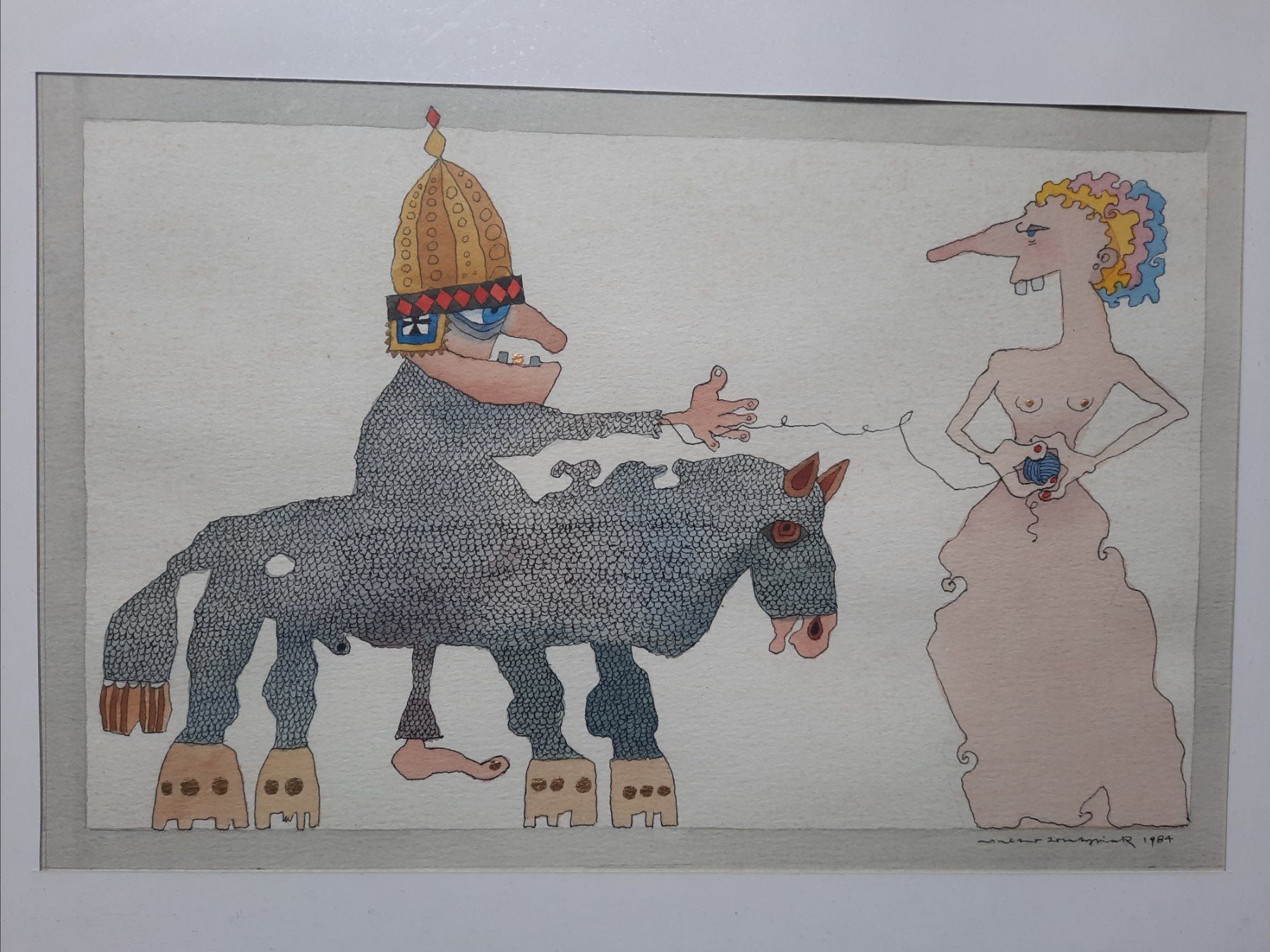 Foto & Immagini: Kunstbild Nackte mit Ritter Comic 1984 – Usato da Weinfelden venduto da JoeBaer 1