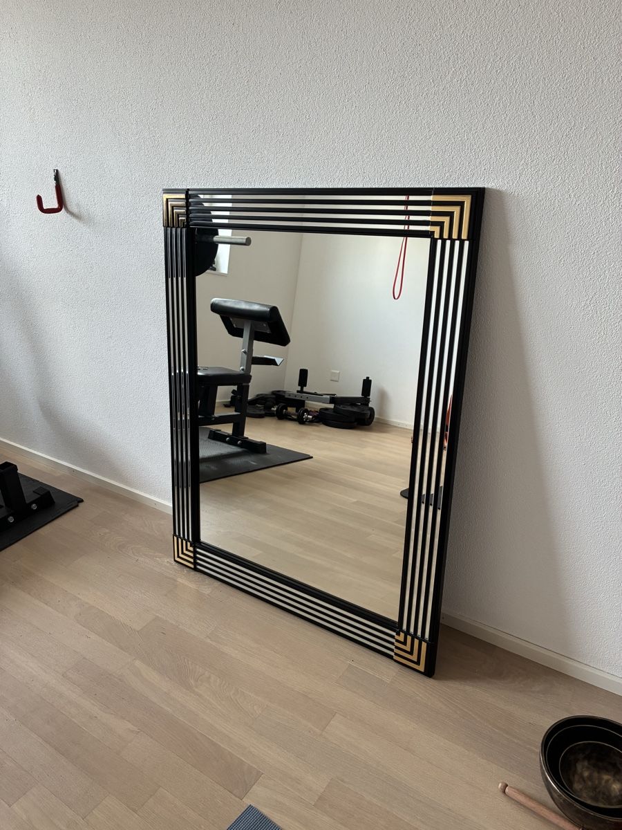 Specchi: Decorative Mirror Black/Gold Frame Geometric Design Large – Usato da Aadorf venduto da pol_dd6j