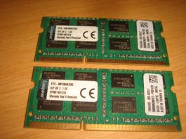 2 stück 4gb ddr3 PC3 1066 RAM für Laptop.