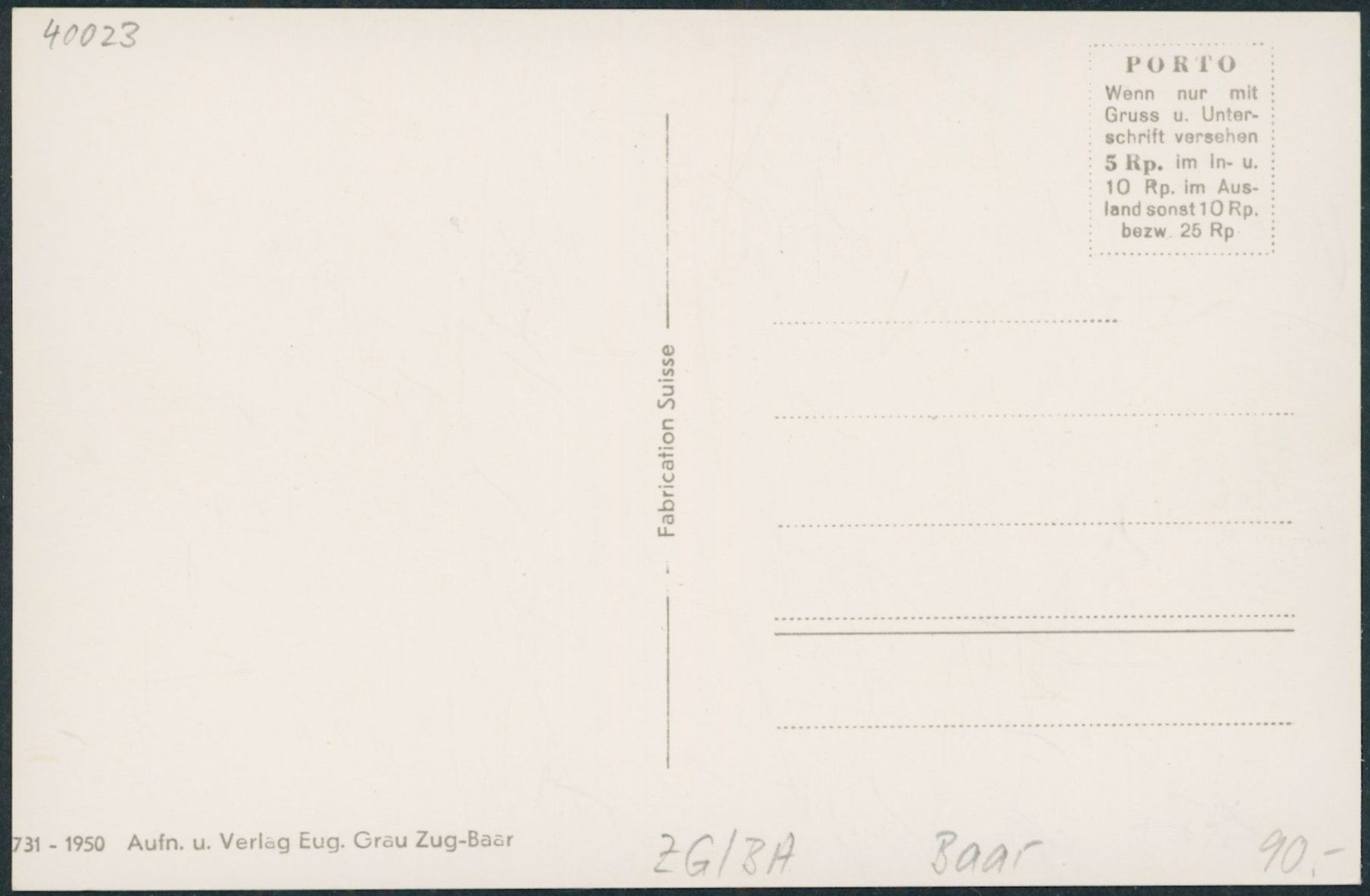 Cartes postales: ZG Baar – Neuf (Voir description) à Schindellegi par dormay 1